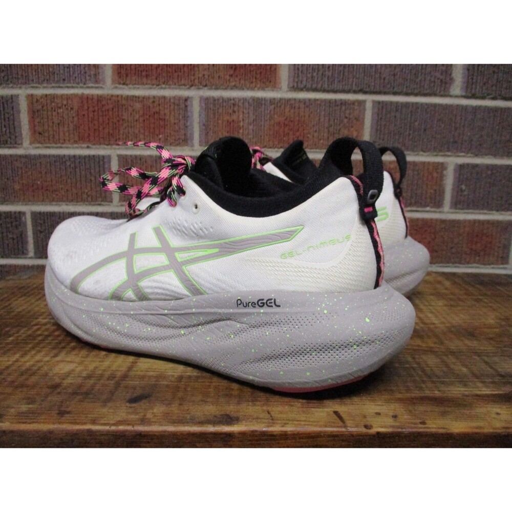 Asics Womens Gel Nimbus 25 TR 1012B581 White Trail Running Shoes Sneakers 10 - Picture 13 of 16